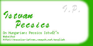 istvan pecsics business card